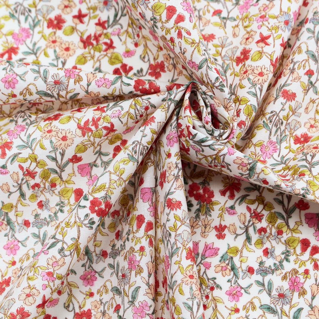 Tana Lawn Vintage Wildflowers Pink