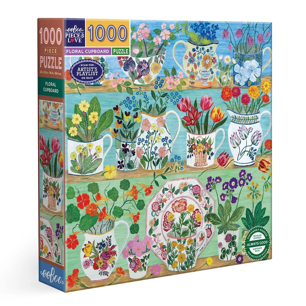 Eeboo Floral Cupboard 1000pc Puzzle