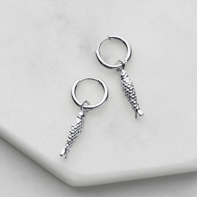 Tate Mini Huggie in Silver