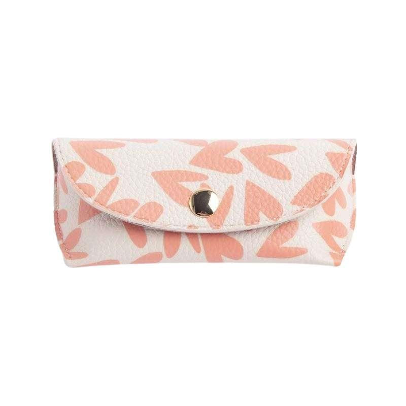 Coral Hearts - Eyeglass Flap Case