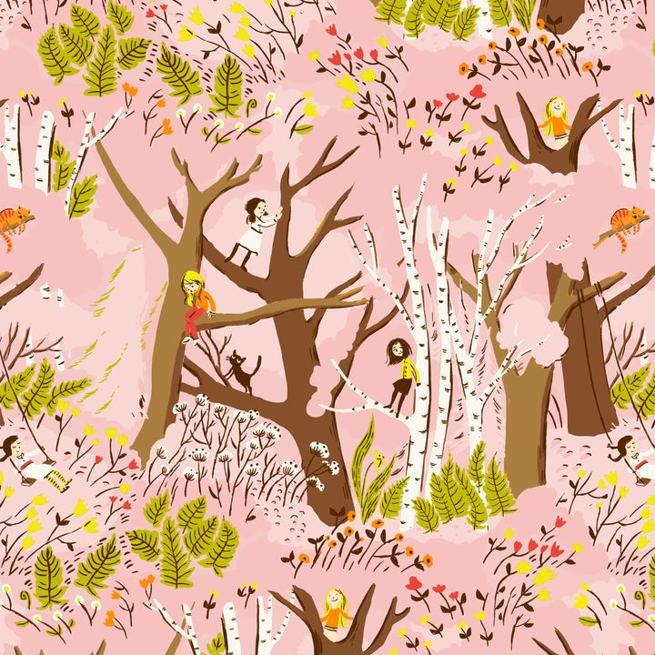 Studio Edit Girls in Trees in Pink
