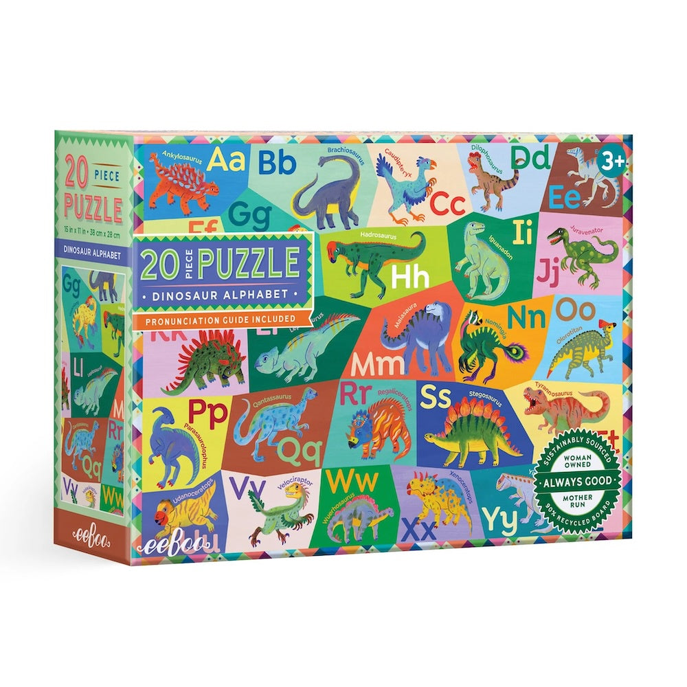 Eeboo Dinosaur Alphabet 20pc Puzzle