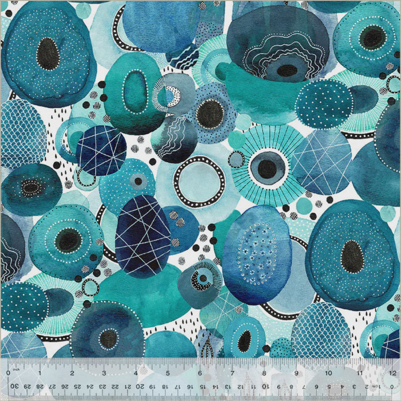 Ebb & Flow Quilt Back in Aqua