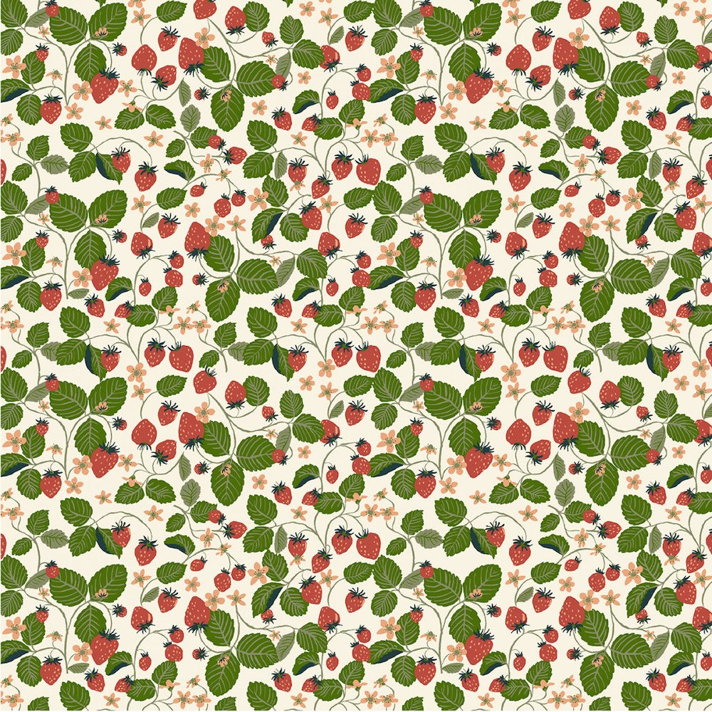 Under The Canopy Ivory Strawberry Fields