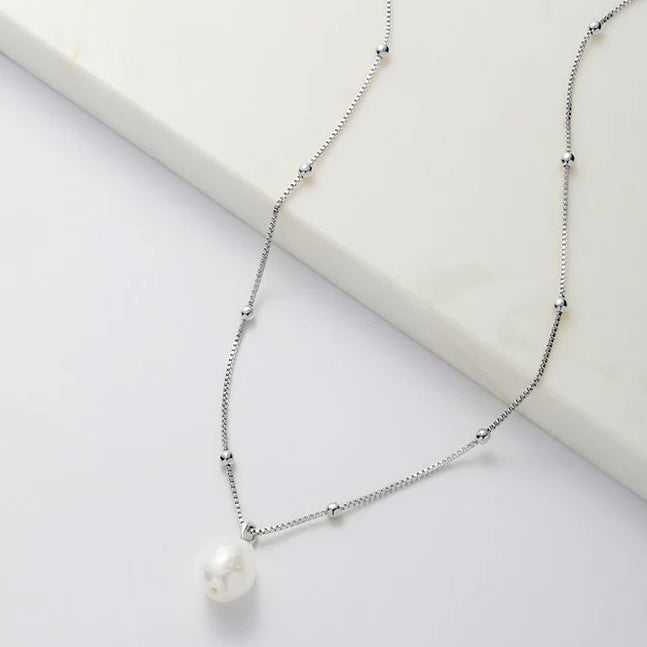 Prue Necklace - Fresh Water Pearl - Silver