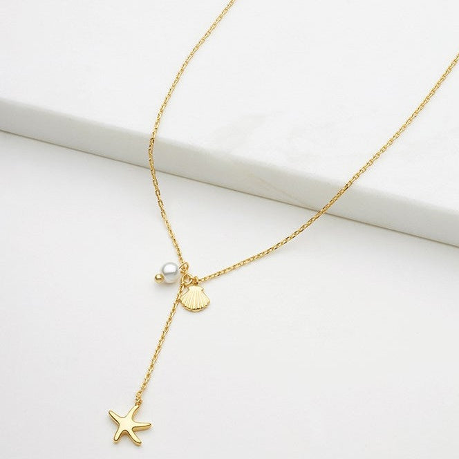 Starfish Necklace Gold