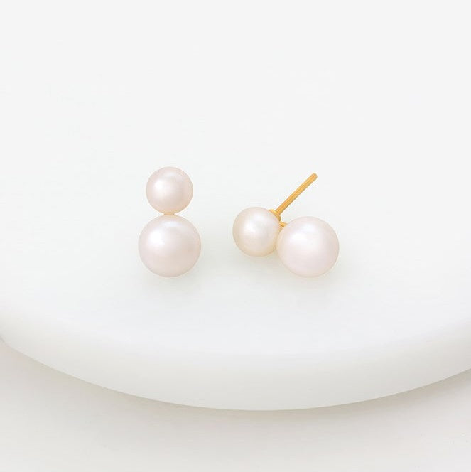 Madeline Double Pearl Earrings