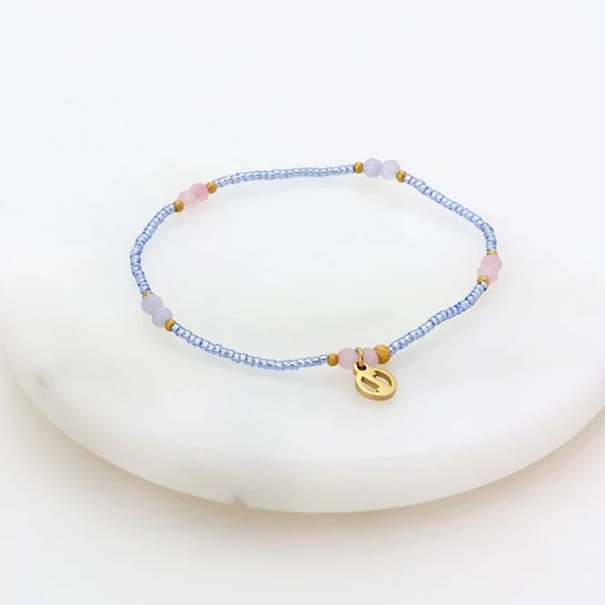 Alenka Stretch Bracelet in Sky Blue
