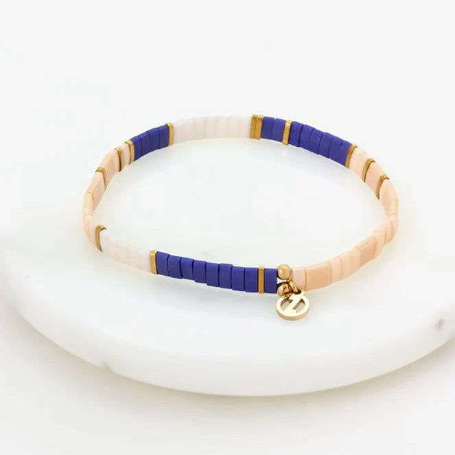 Tile Bracelet - Pacific/Gold