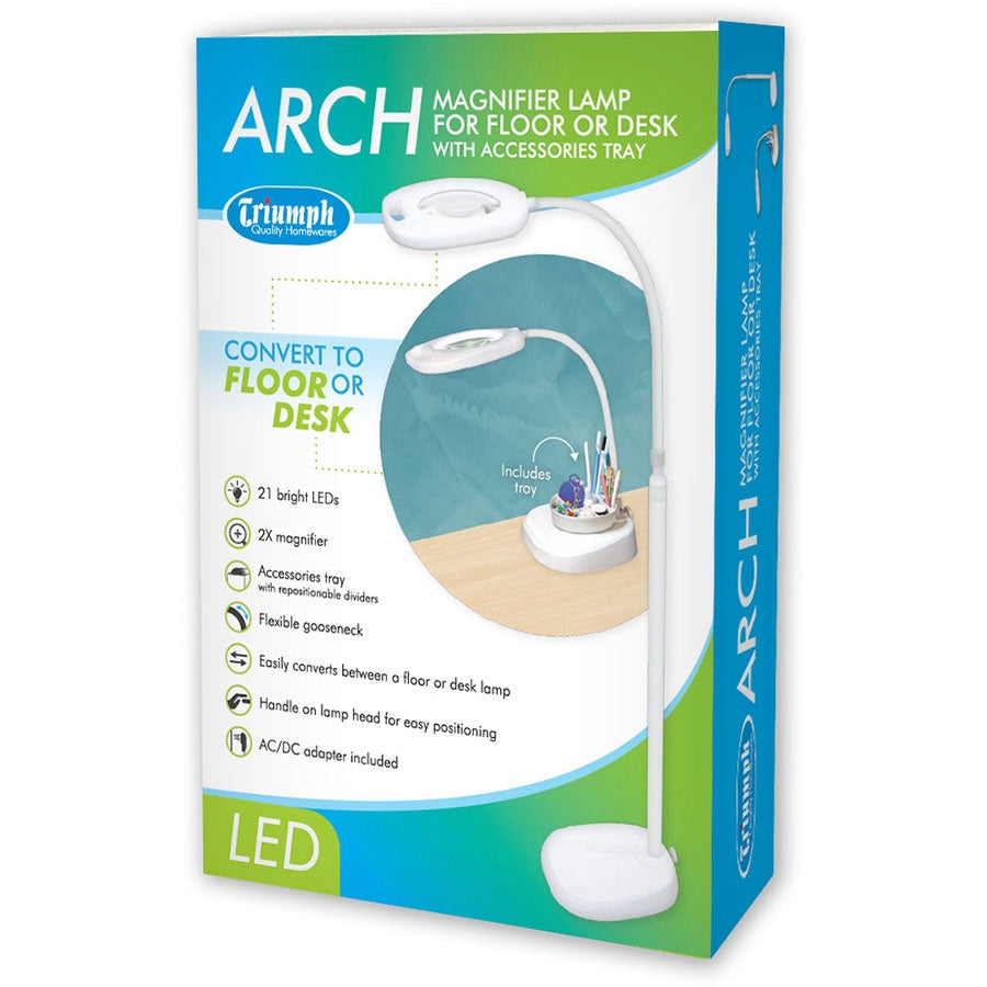 Arch Led Magnifier Floor or Table Lamp