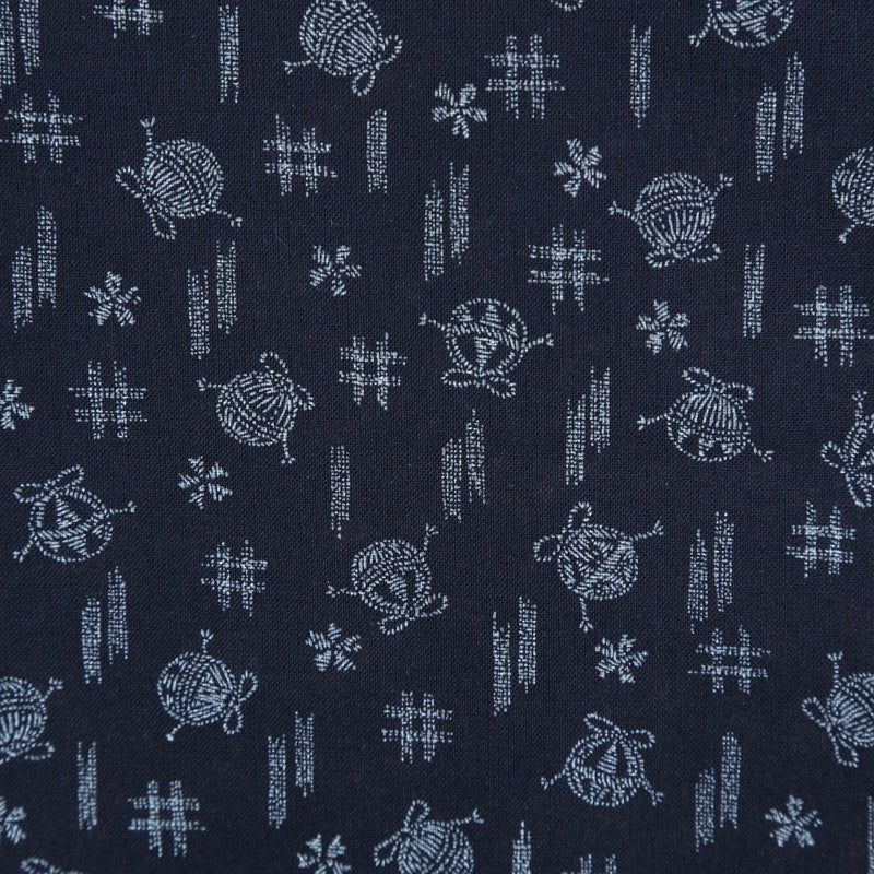 Balls and Cherry Blossoms on Indigo