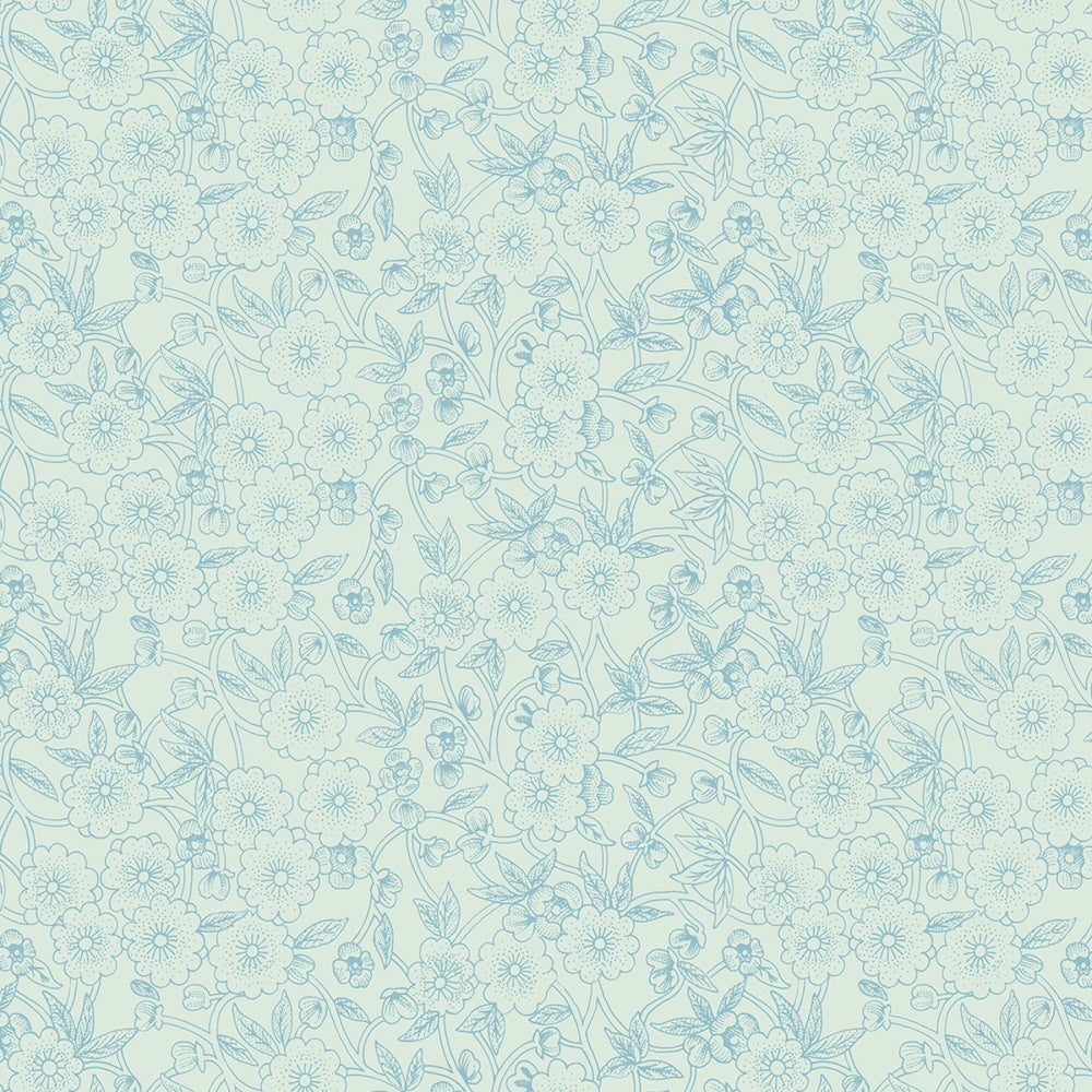 Sewing Seeds Porcelain Petals in Aqua