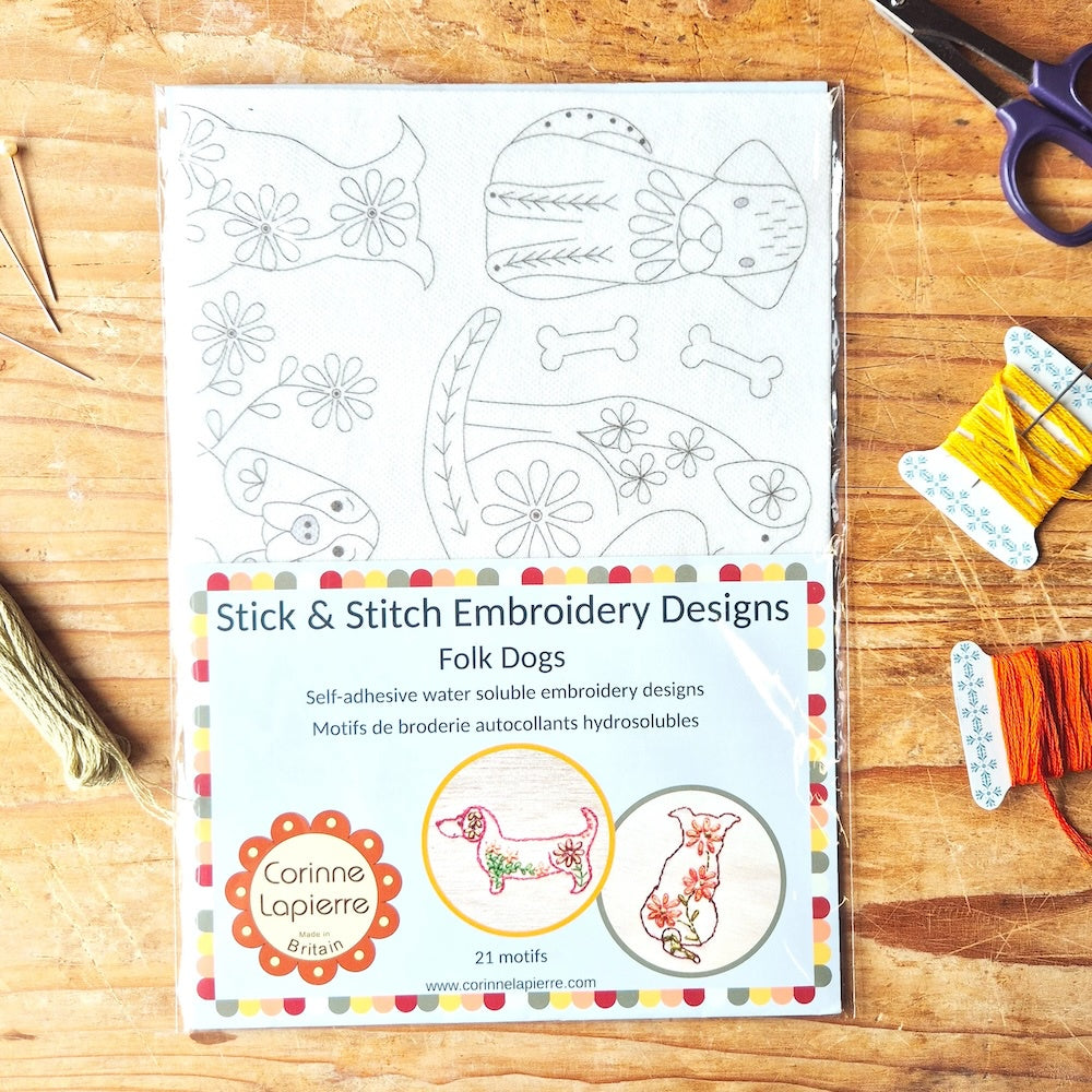 Stick & Stitch Embroidery - Folk Dogs