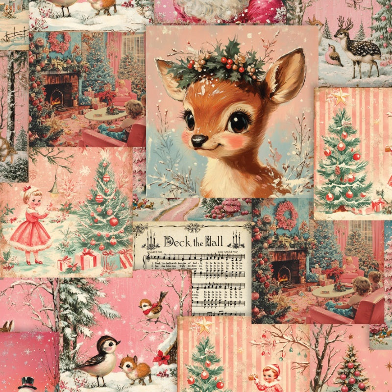 Santa's Symphony Vintage Christmas Postcard