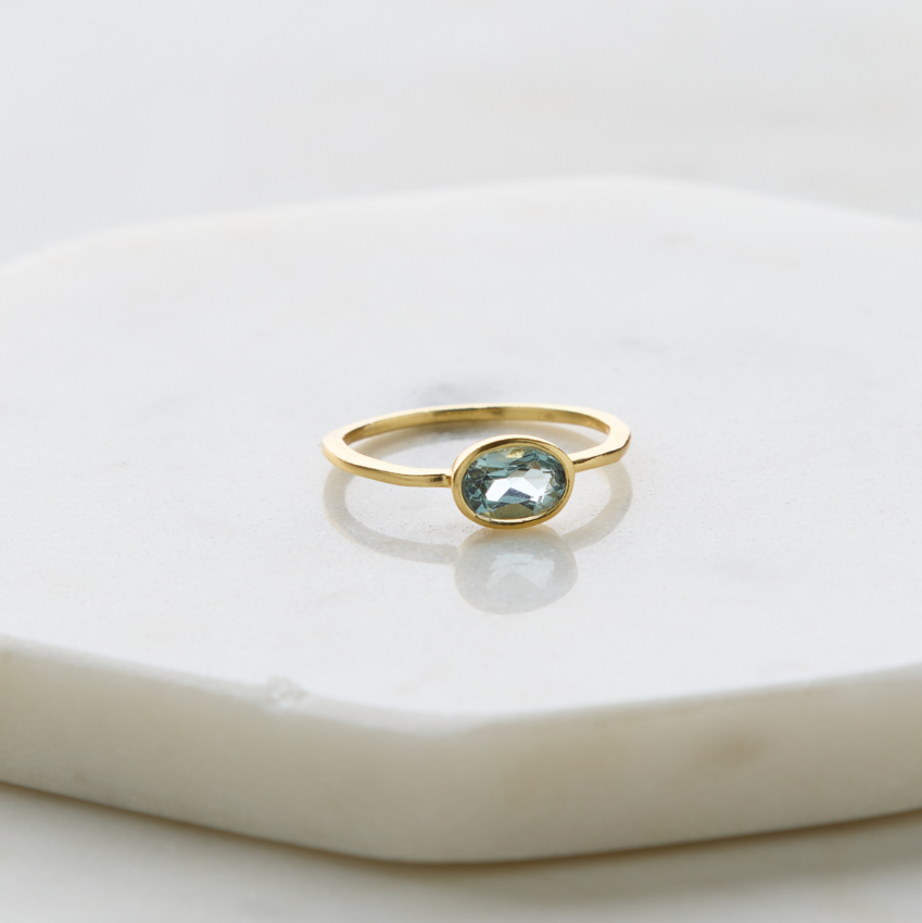 Elly Ring - Blue Topaz