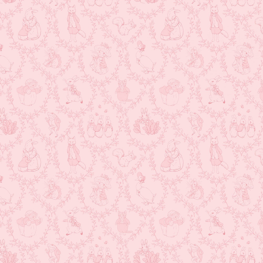 Peter Rabbit & Friends Toile in Pink
