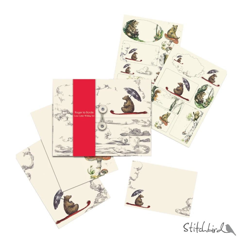 Flying Bear Writing Set With Stickers