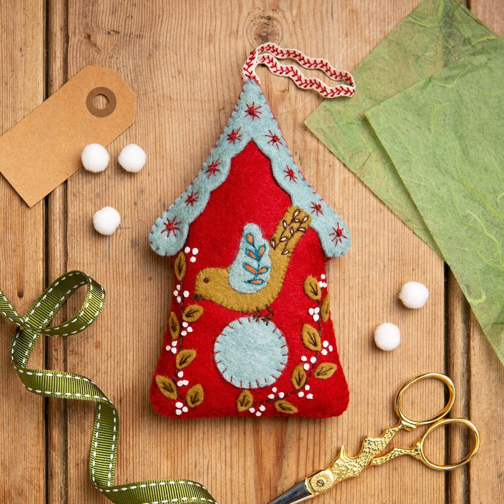 Folk Birdhouse Felt Craft Kit