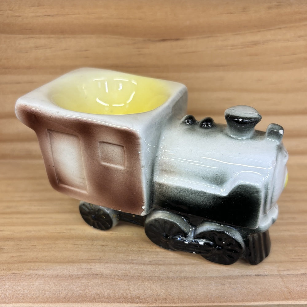 Vintage Hand Painted Train Egg Cup