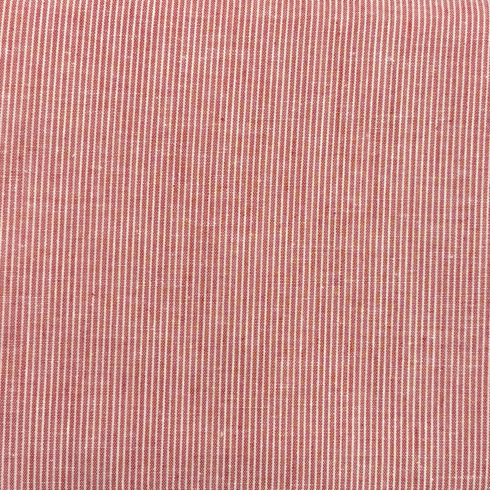 Red Yarn Dyed Fine Stripe