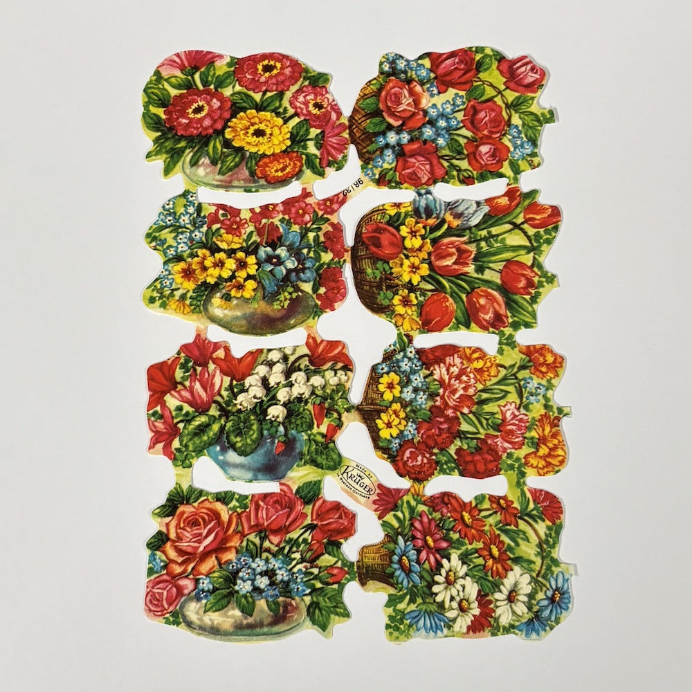 VIntage Scraps - Baskets of Flowers