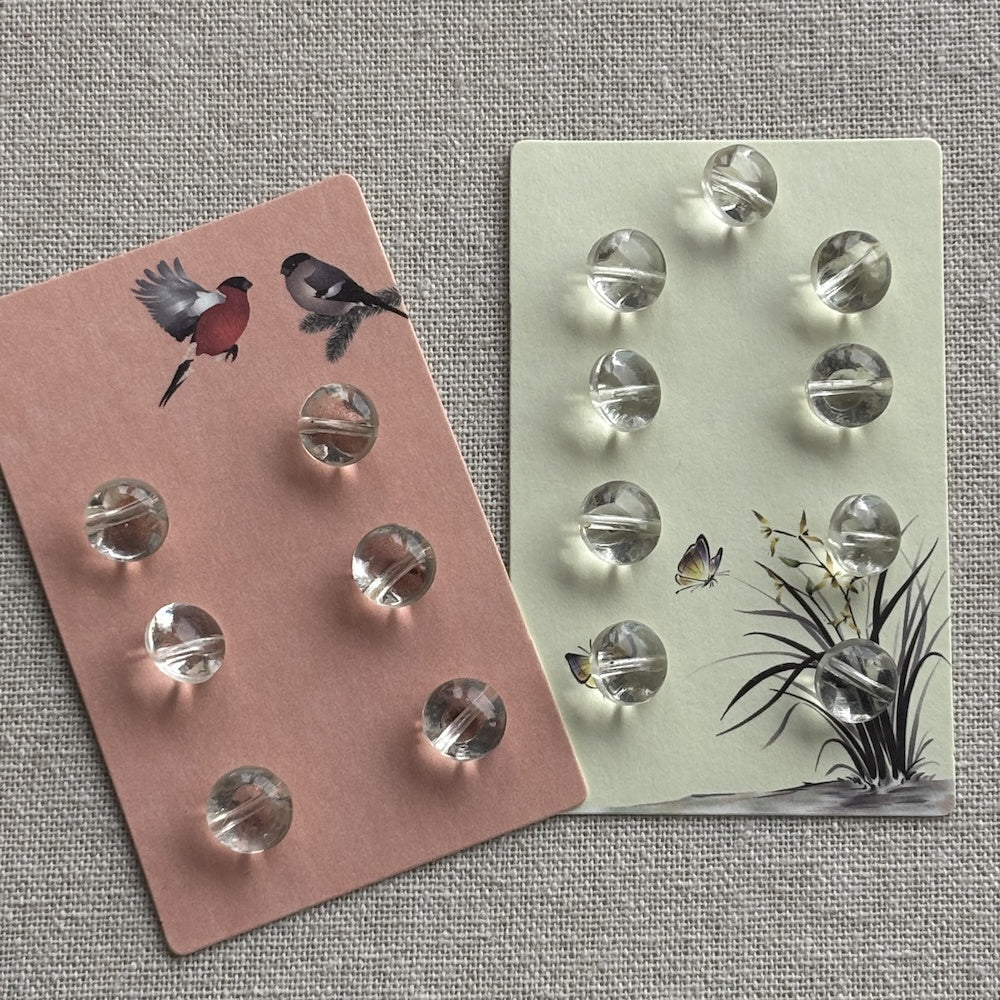 Clear Glass Dome Shaped Buttons