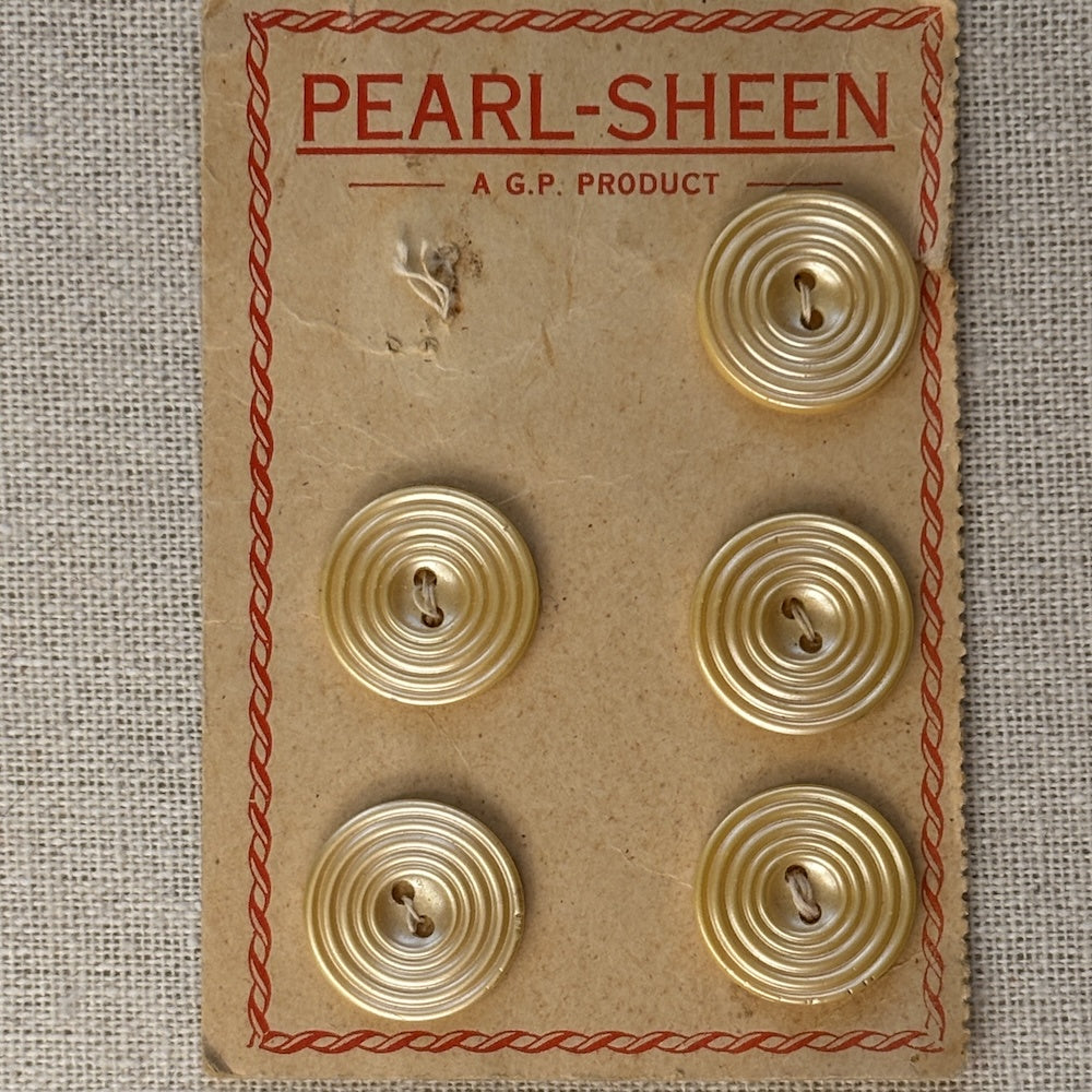 Pearl Sheen 19mm Buttons on Card