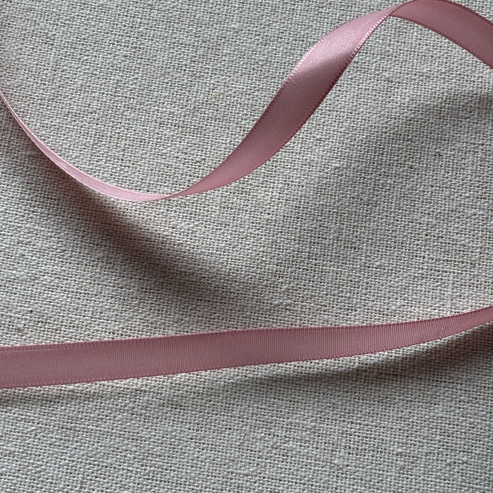 Double Sided Taffeta Ribbon - Dusty Pink 10mm