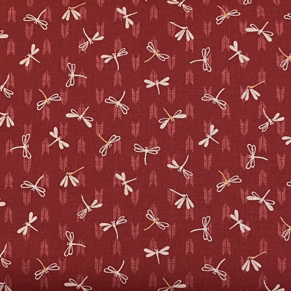 Dragonflies on Red