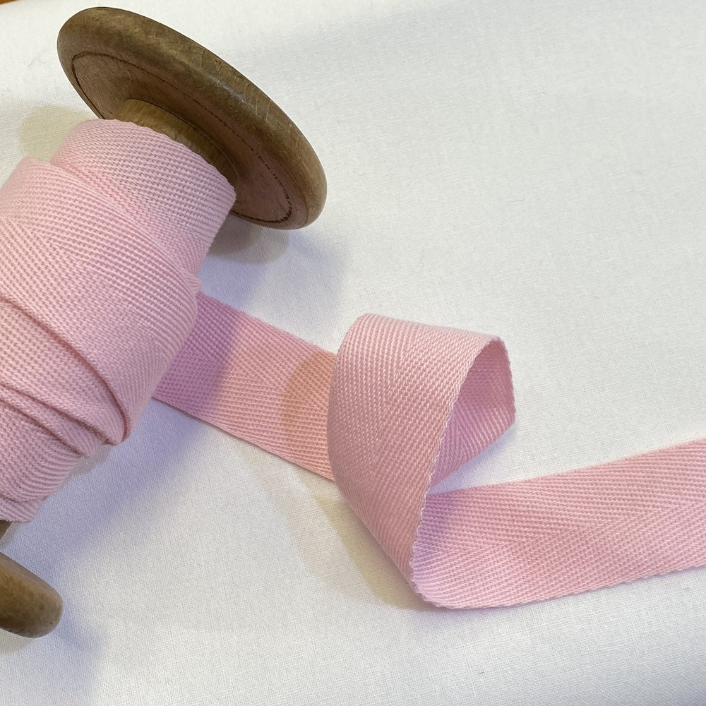 Twill Tape Baby Pink 25mm