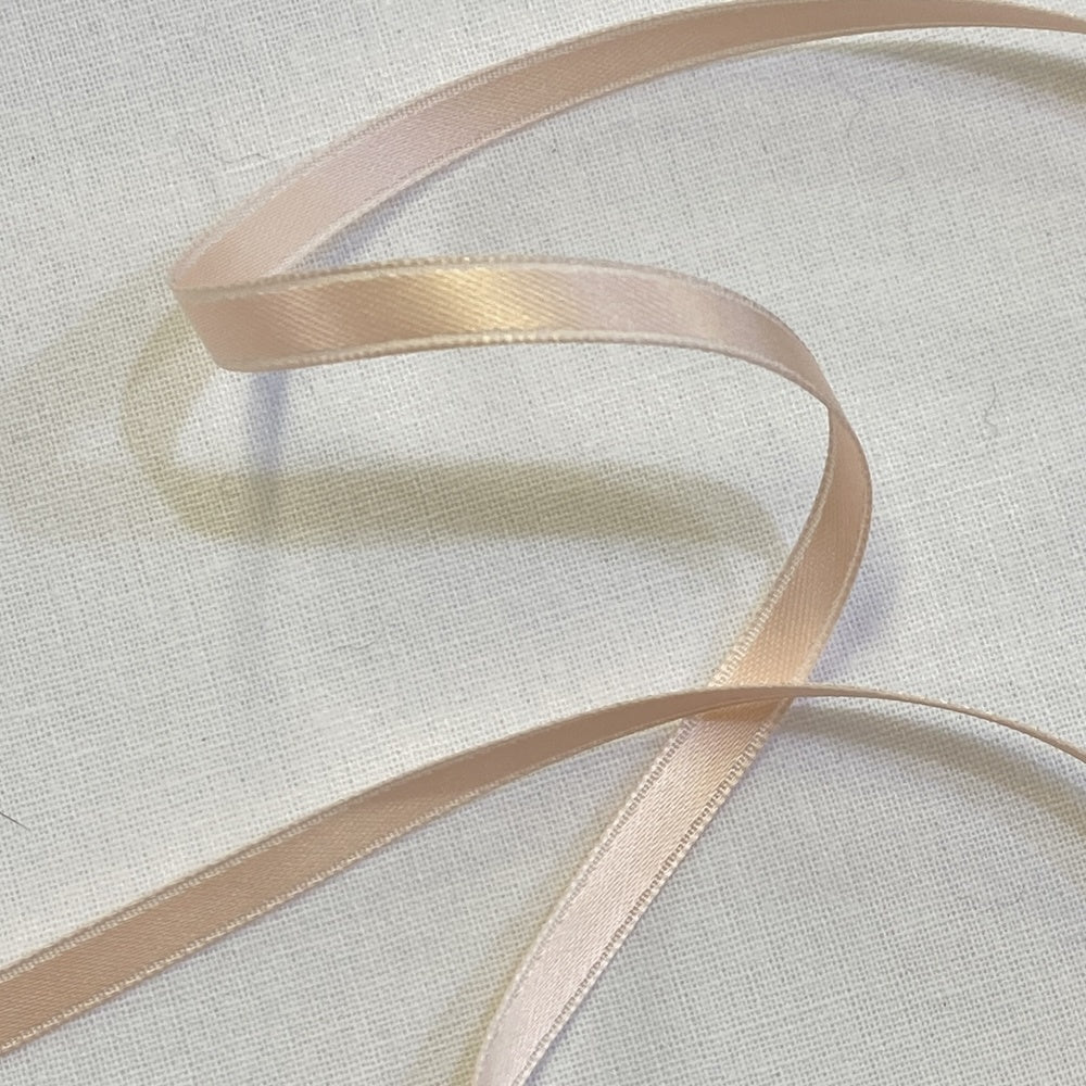 Double Sided Satin Ribbon - Peach 6mm