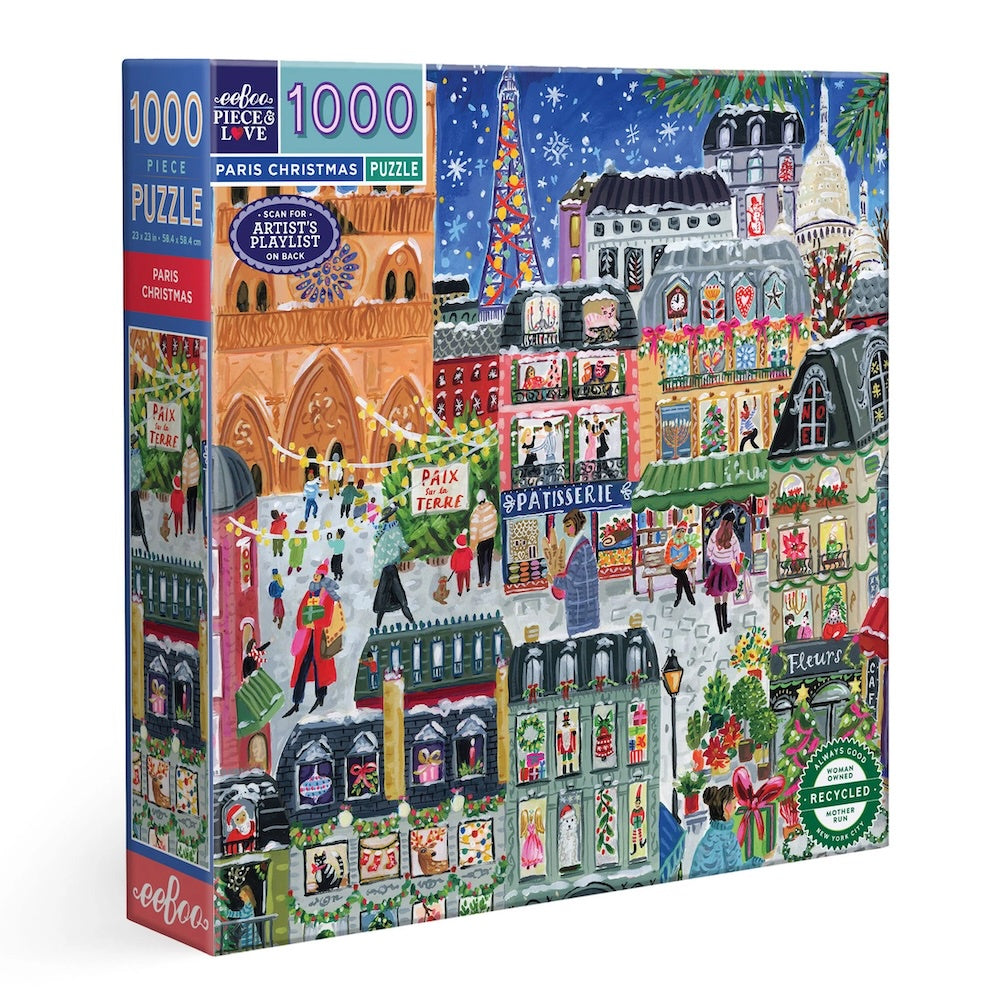 Eeboo Paris Christmas 1000pc Puzzle
