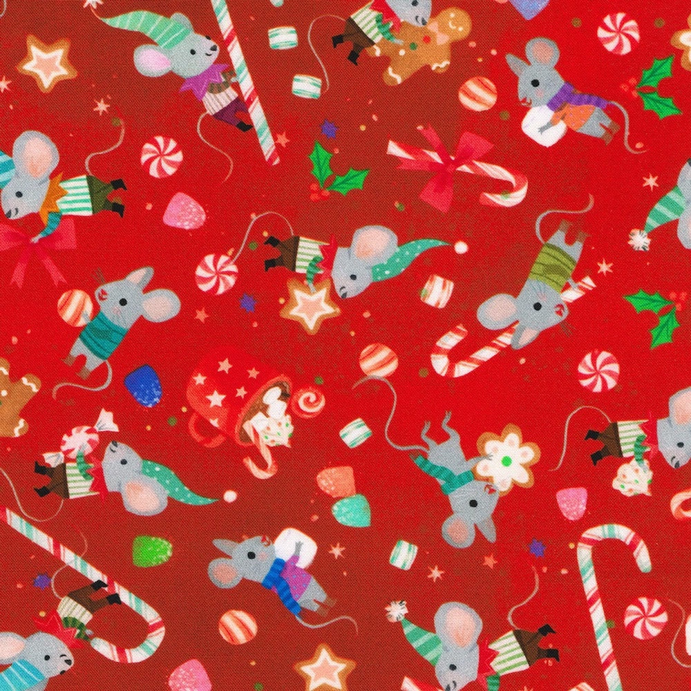 Jingle Pals Mice in Cranberry