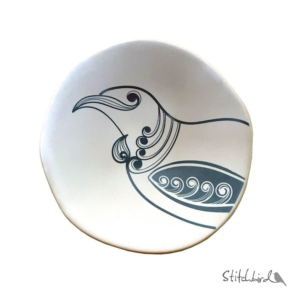 Tui Teal on White Bowl 7cm