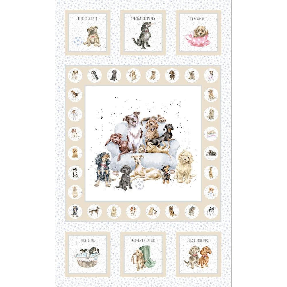 Whiskers and Paws Dog Panel