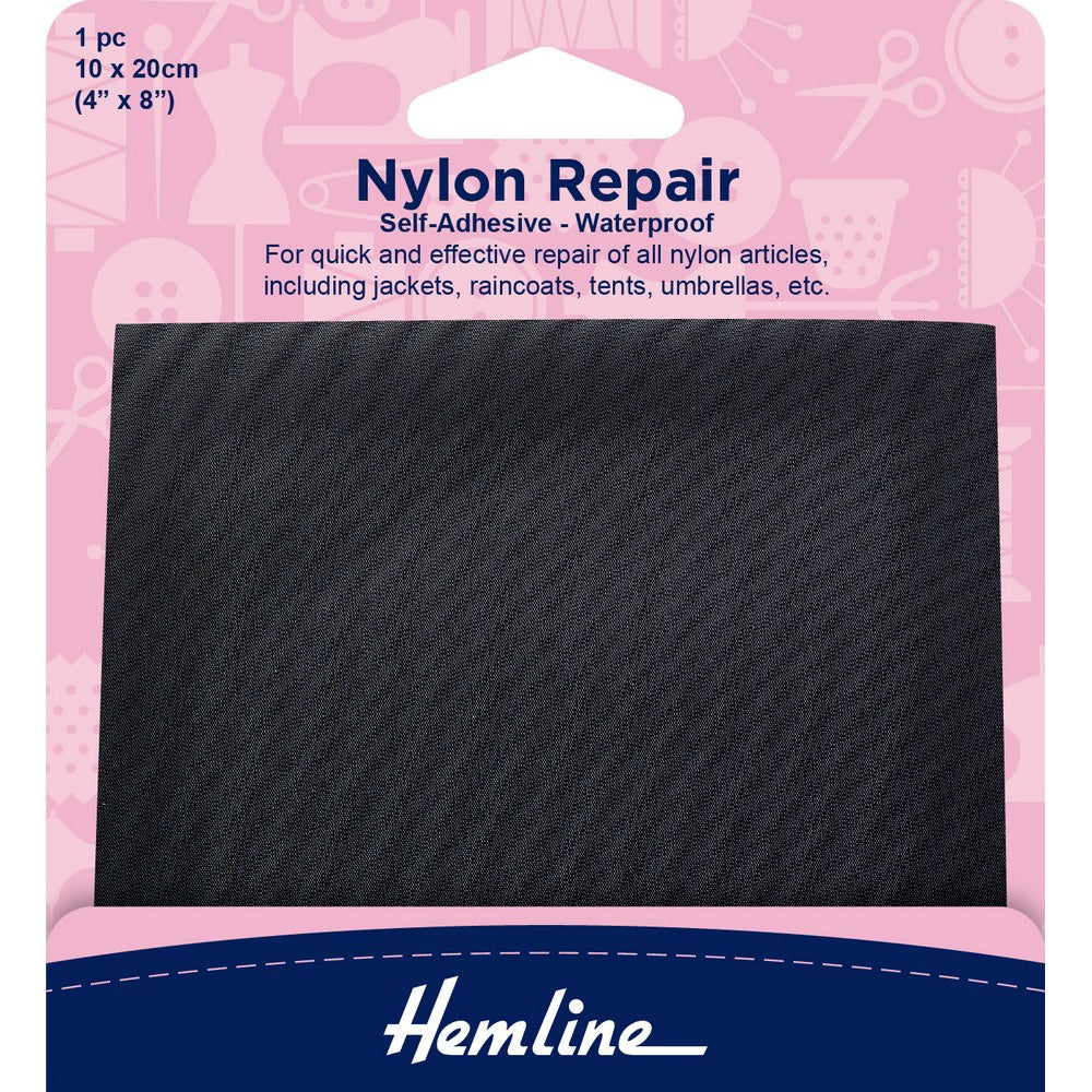 Nylon Repair Self Adhesive Patch Black