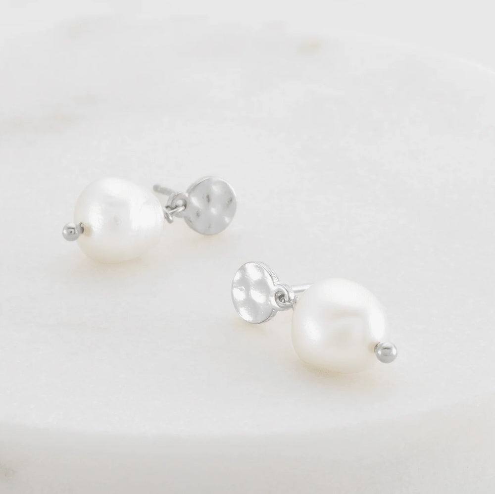 Penny Pearl Earring - Silver
