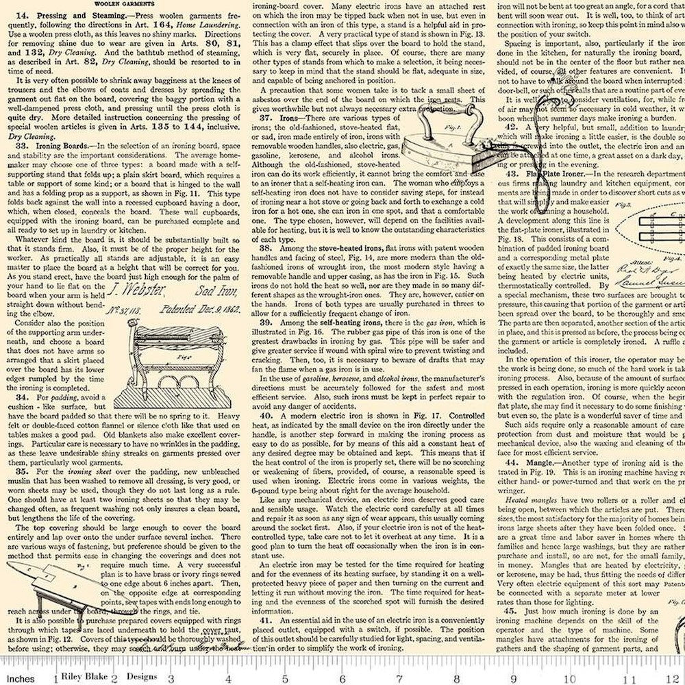 Press On Clothing Care Copy in Parchment