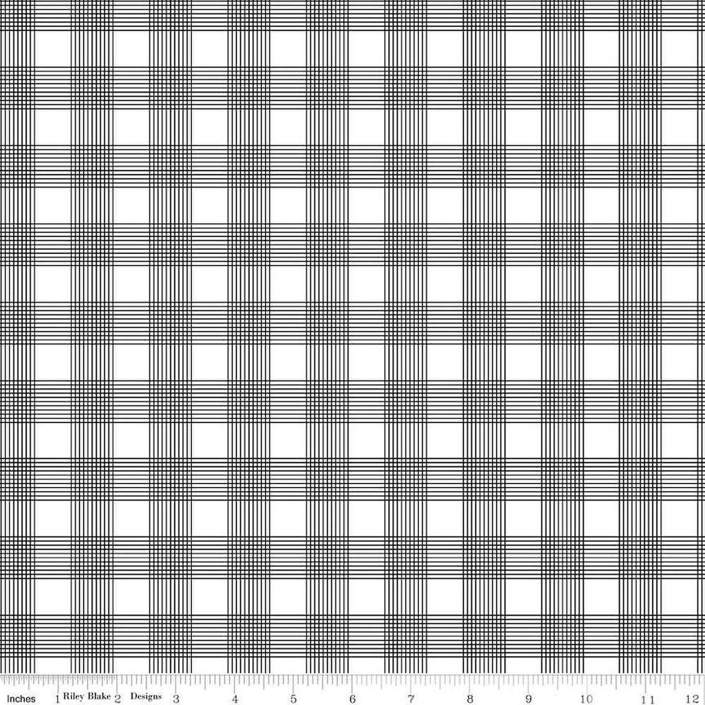 Press On Pinstripe Plaid in Black
