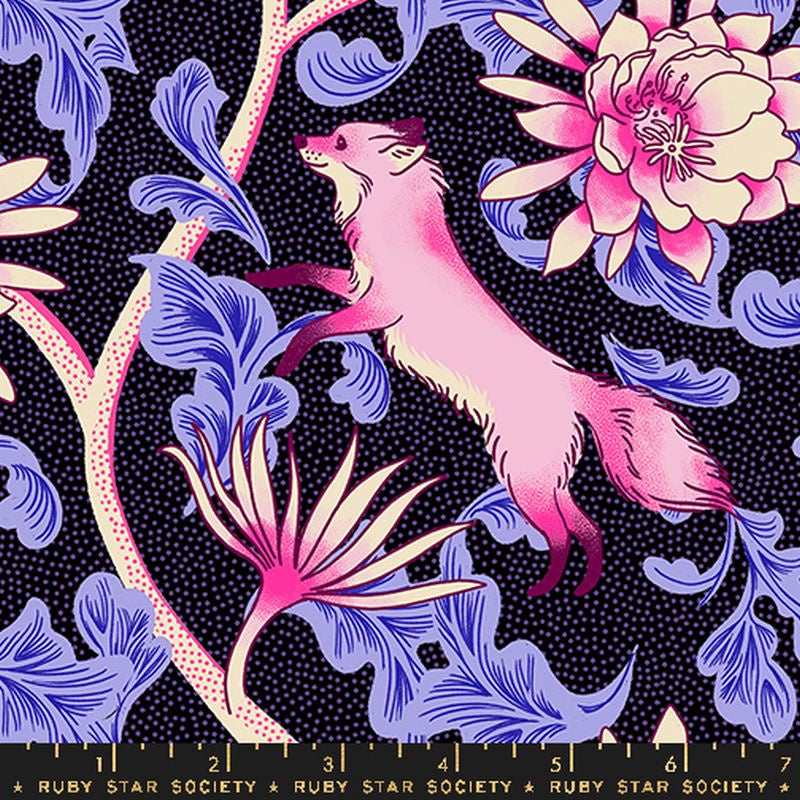 Glow Garden Fox Bloom in Black