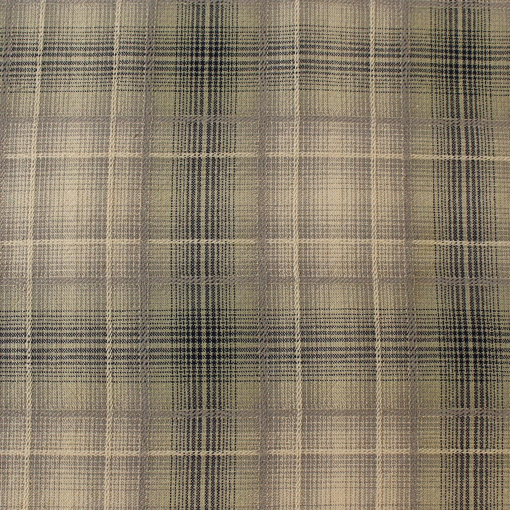Japanese Yarn Dyed Rectangle Plaid in Browns and Taupe