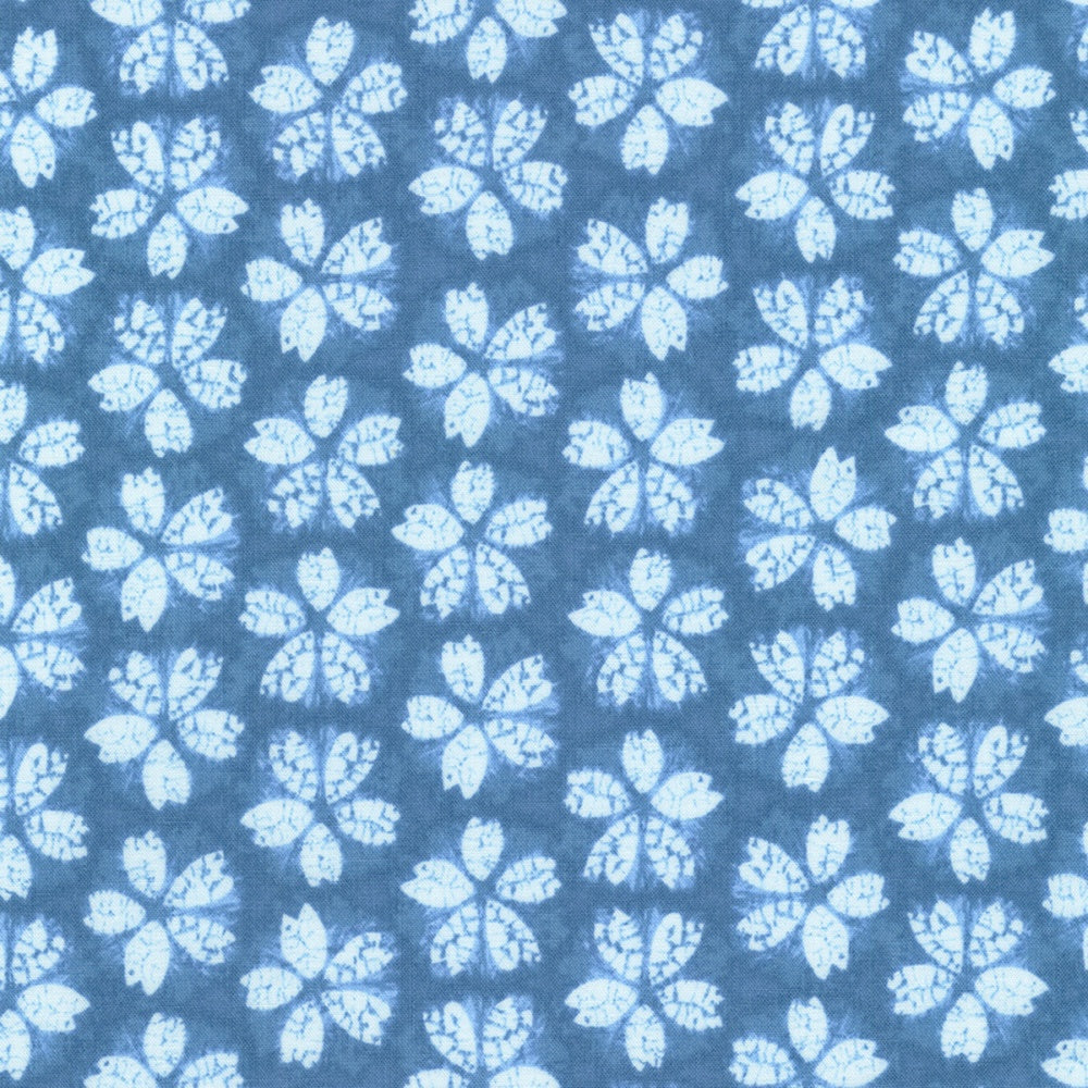 Shibori Blues Cherry Blossoms Blue