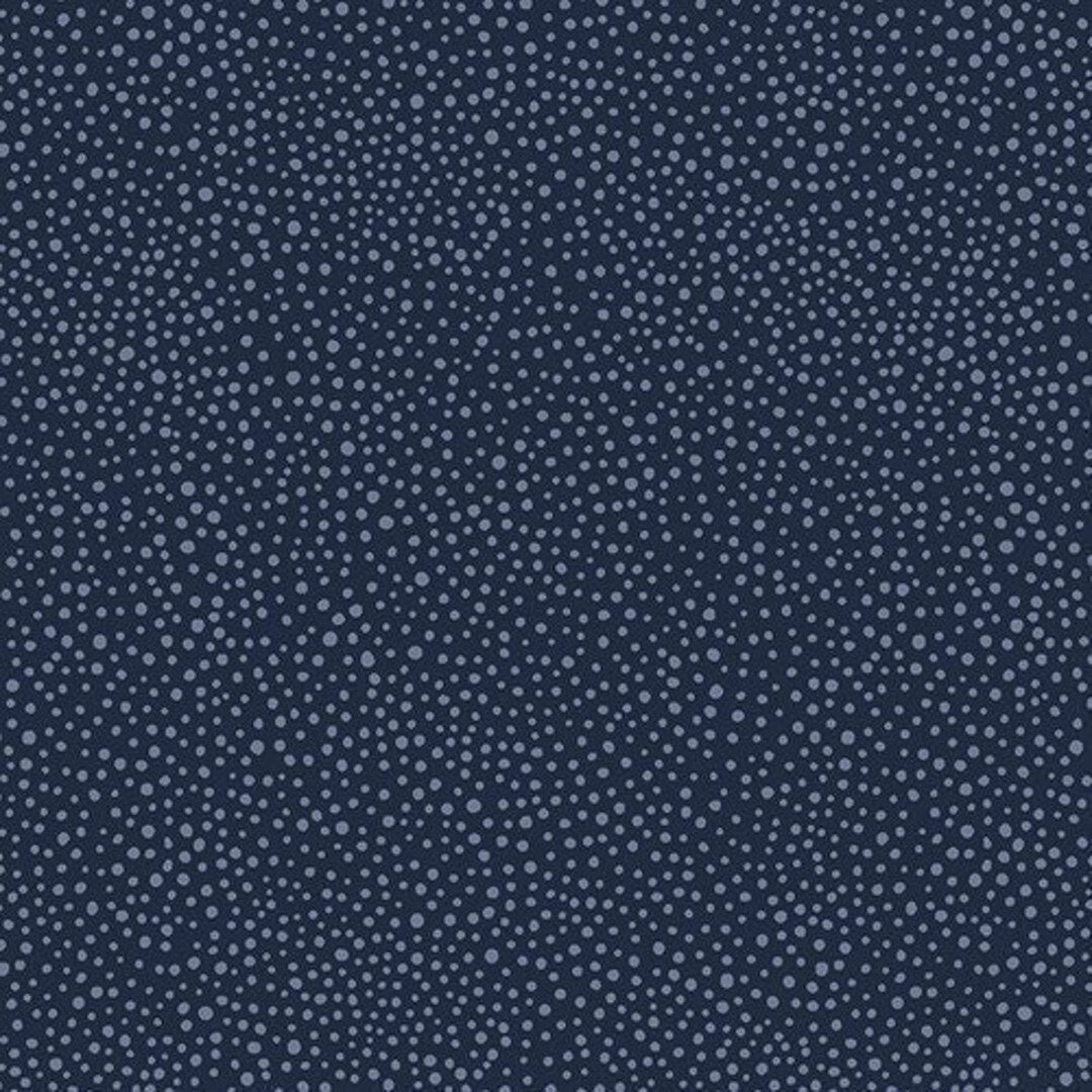 Morris & Co Seaweed Dot in Navy Remnant 25cm