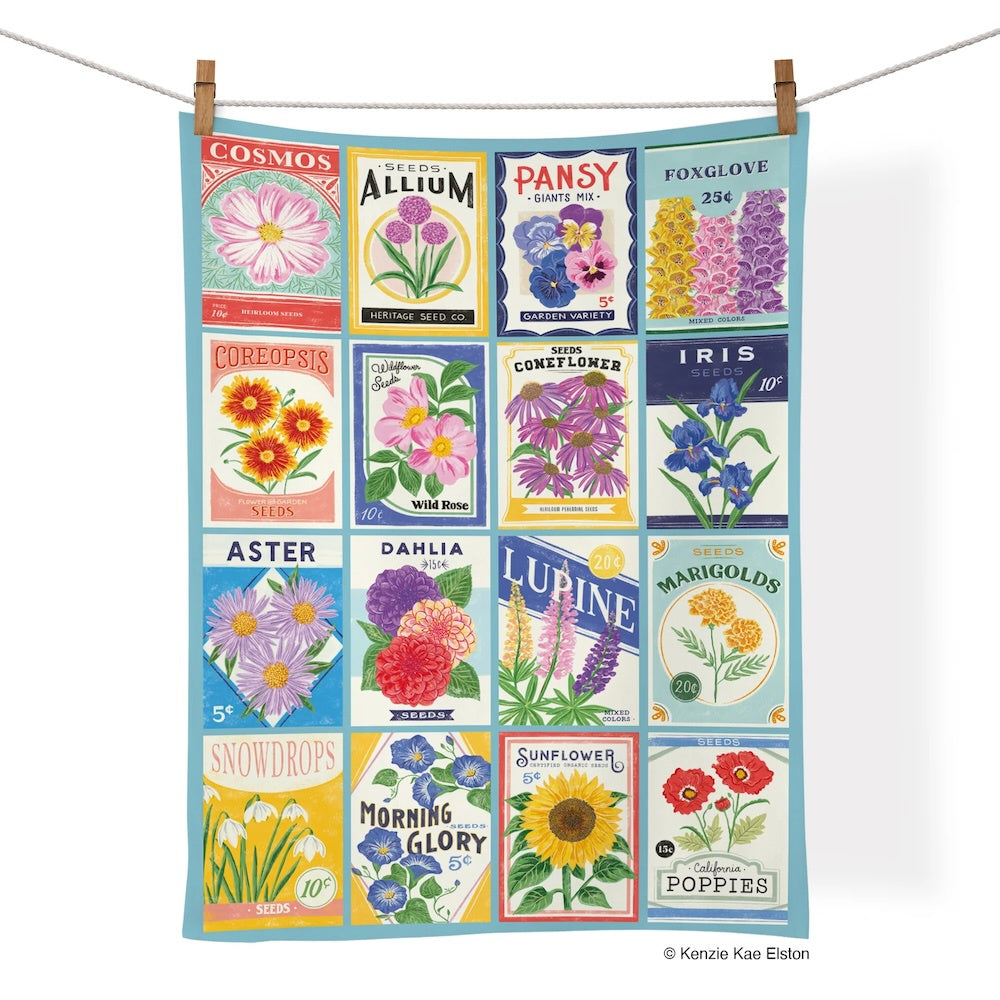 Seed Packets Tea Towel