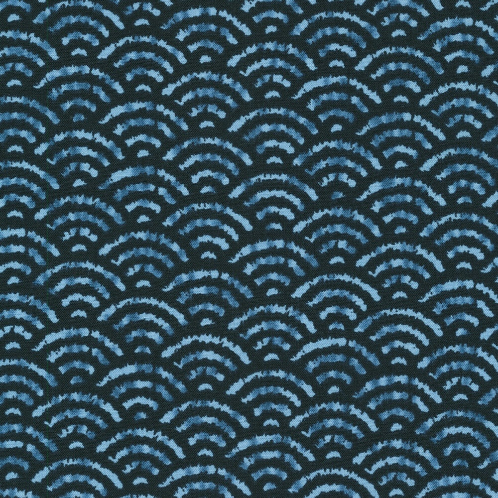 Shibori Blues Waves in Navy