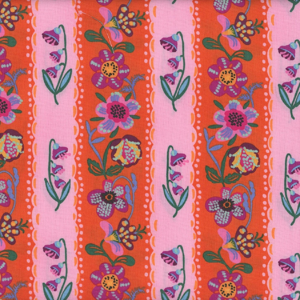 A Spring In Paris Wallpaper in Tangerine