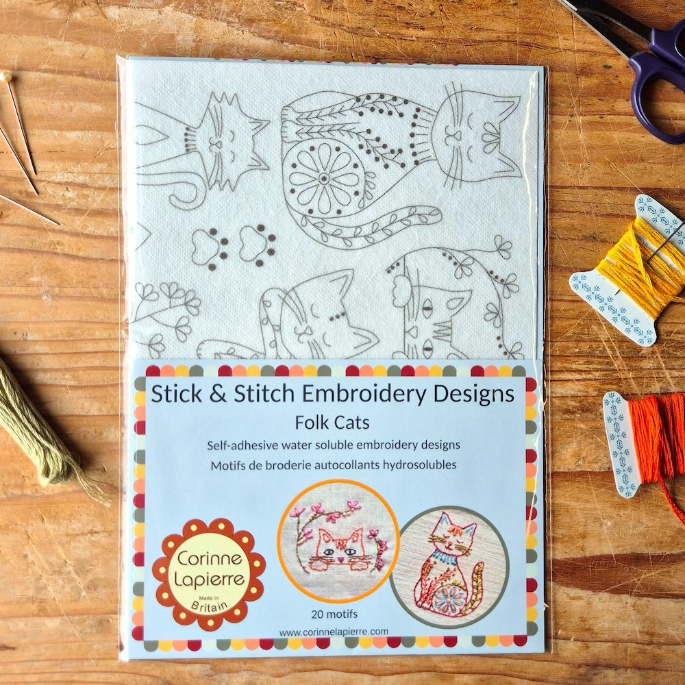 Stick & Stitch Embroidery - Folk Cats