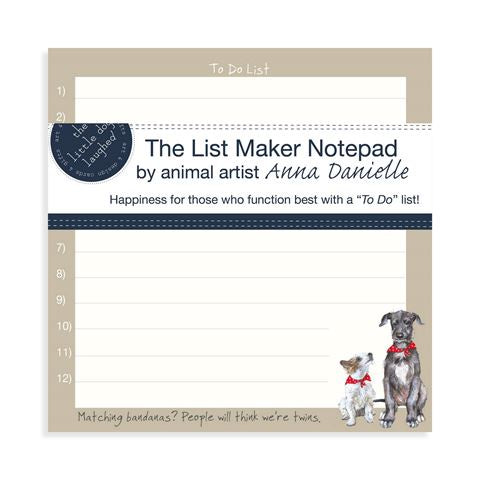 Little Dog Laughed Dogs Twinning List Maker Notepad
