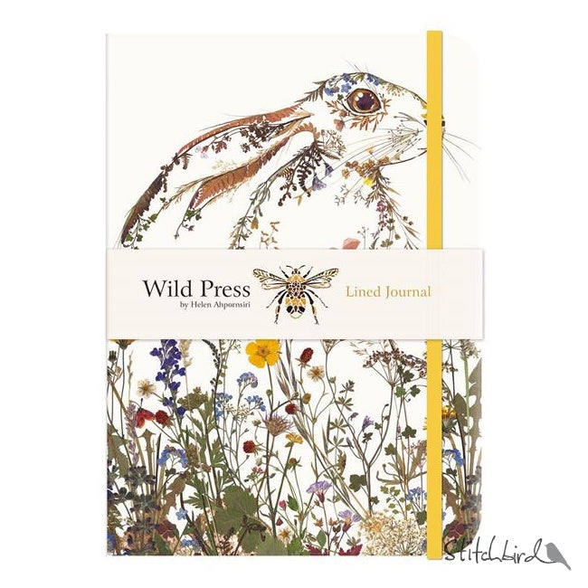 Wildflower Hare Lined Elastic Band Journal