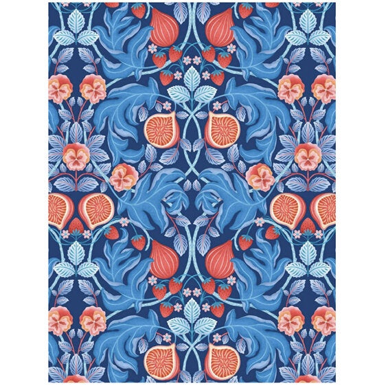 Figs & Strawberries Tea Towel